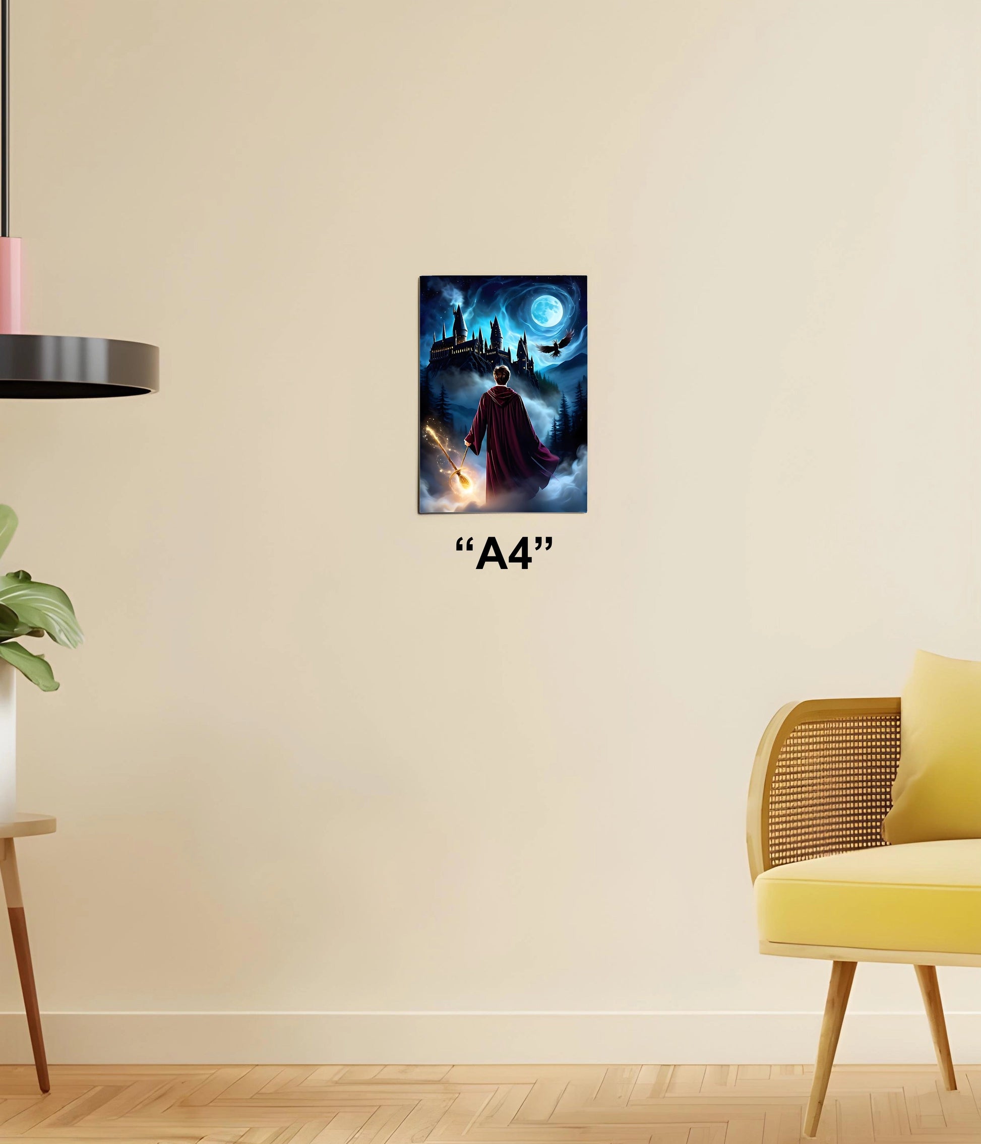 Harry Potter Watching Hogwarts – Magical Wall Poster A4 Size - Everanta