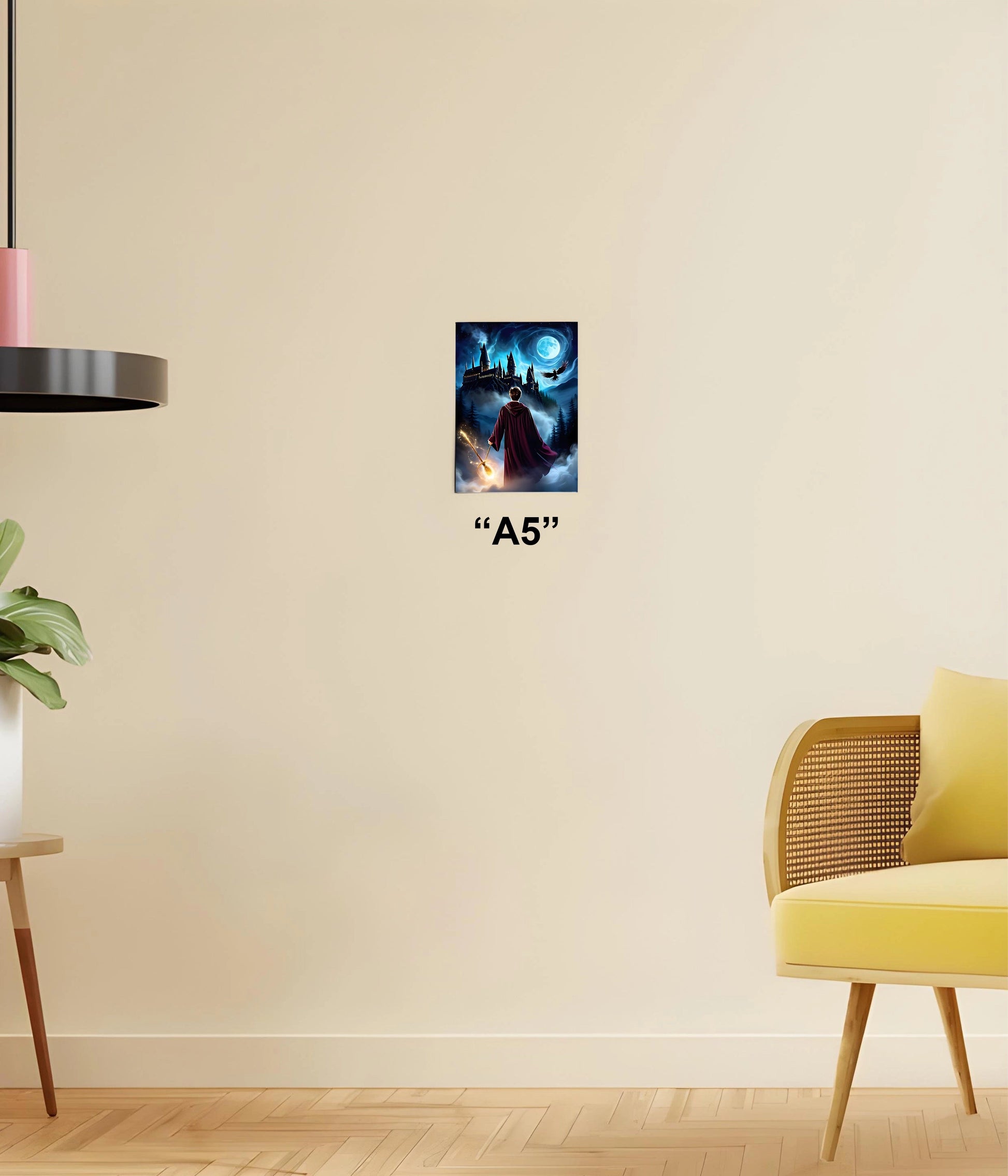 Harry Potter Watching Hogwarts – Magical Wall Poster A5 Size - Everanta