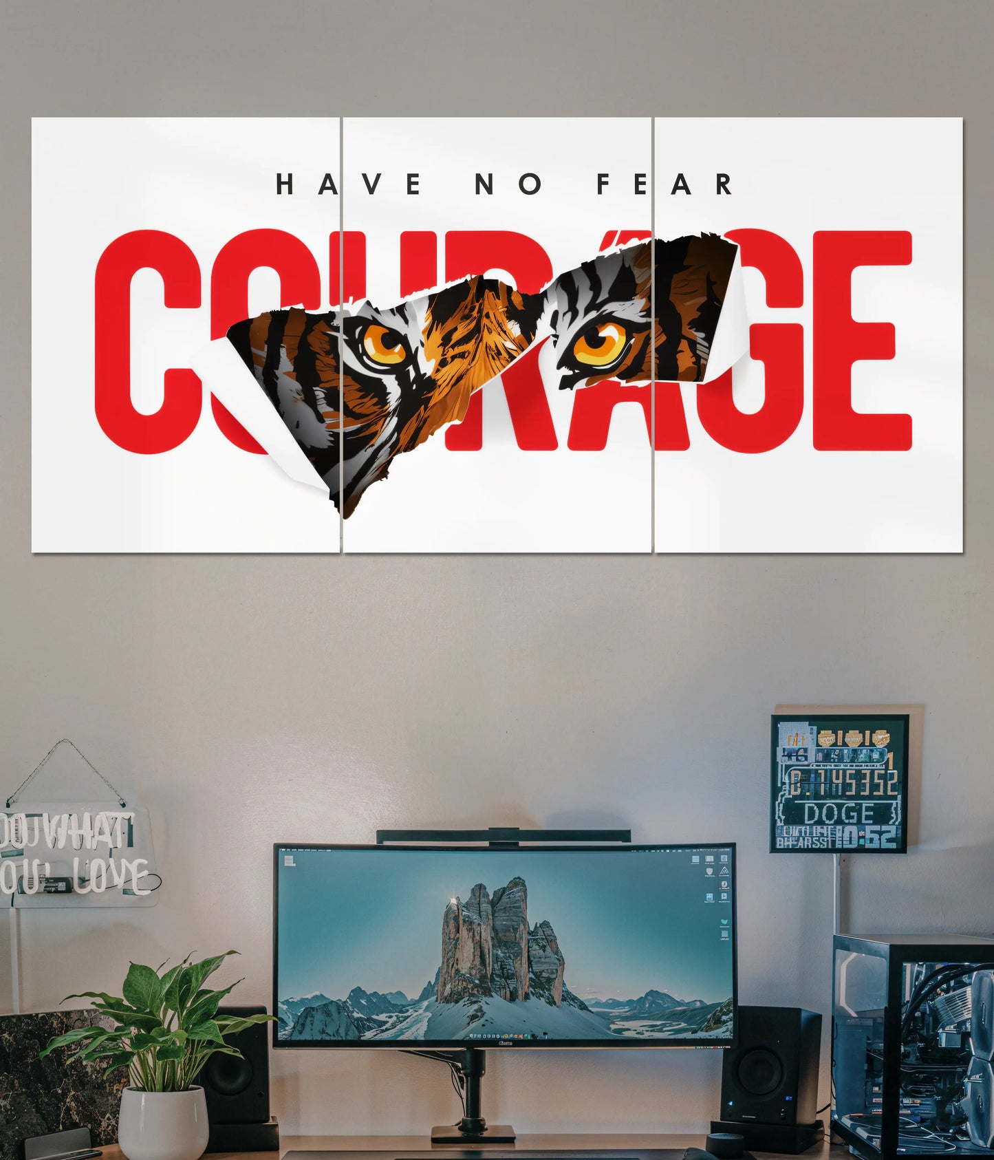 Have No Fear – Courage Tiger Split Poster Main Image - Everanta
