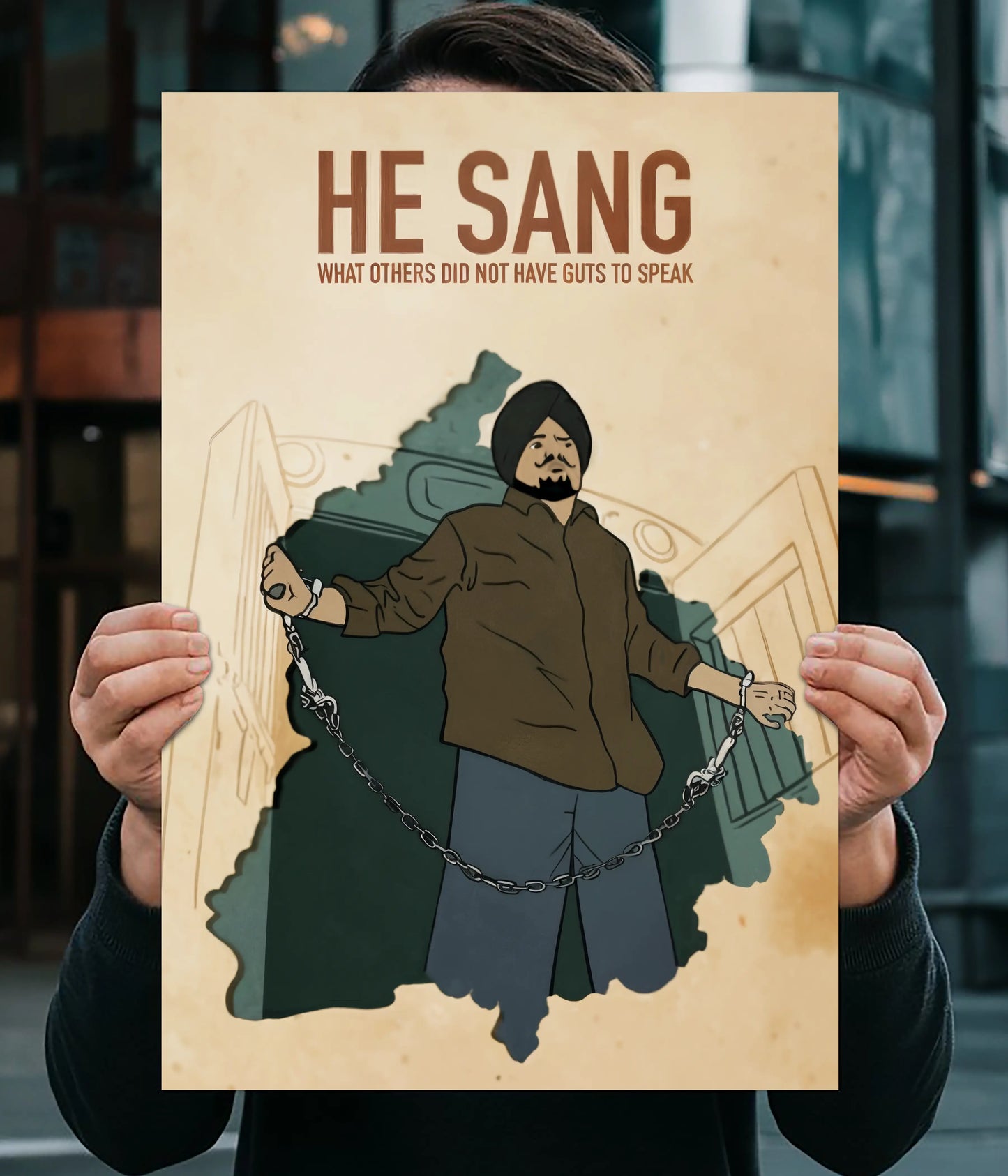 He Sang – Sidhu Moose Wala Punjabi Music Wall Poster Main Image - Everanta