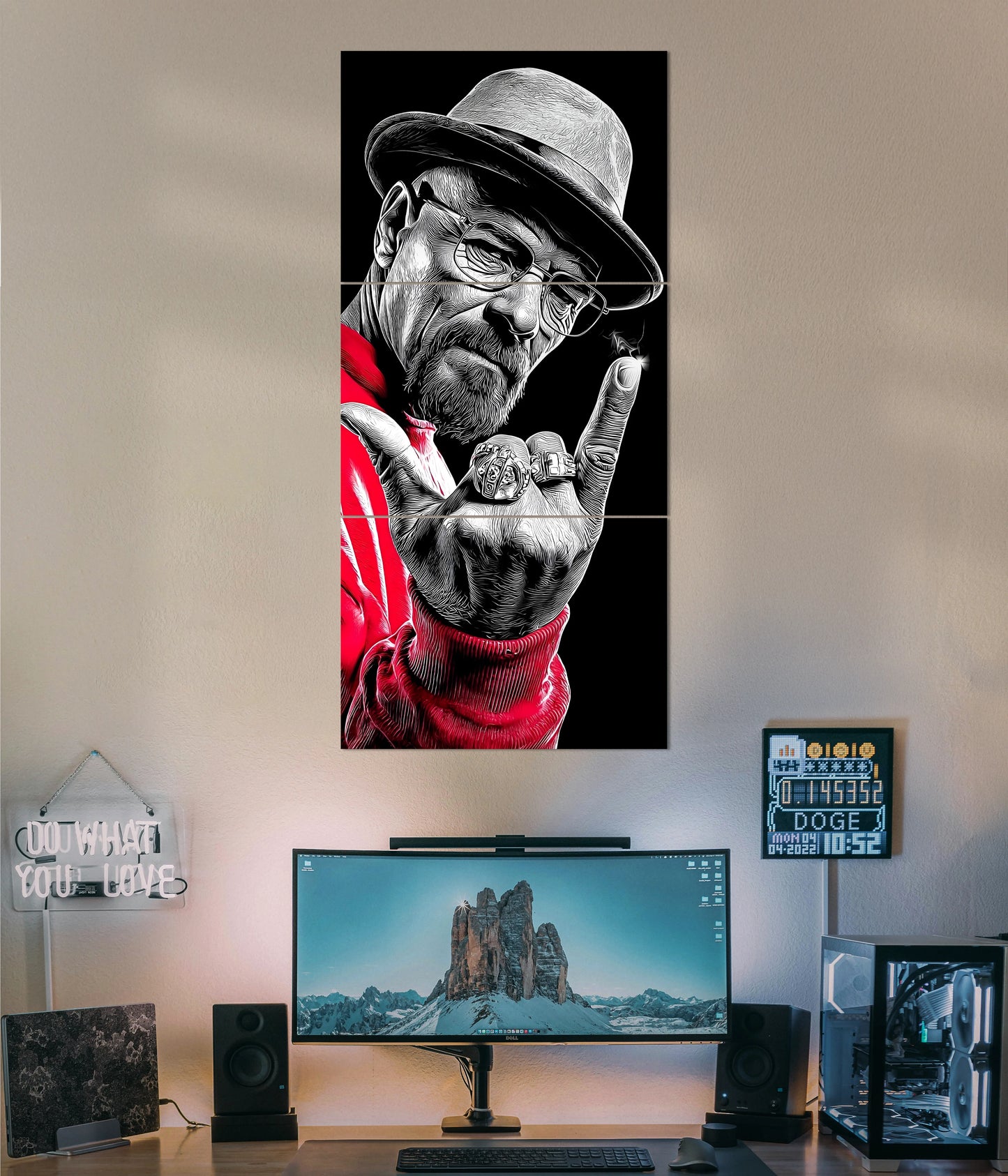 Heisenberg Breaking Bad Vertical Split Wall Poster Main Image - Everanta