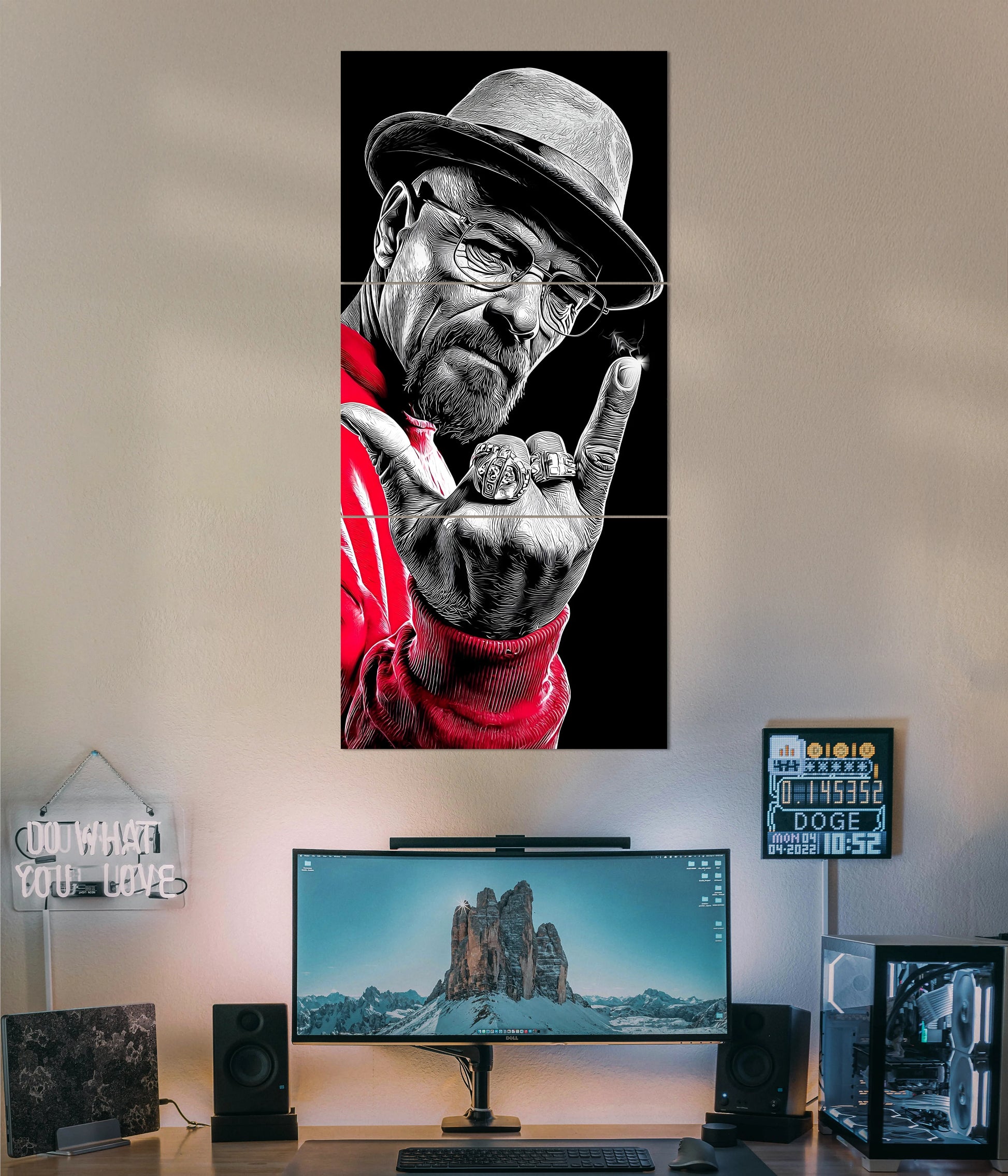 Heisenberg Breaking Bad Vertical Split Wall Poster Main Image - Everanta