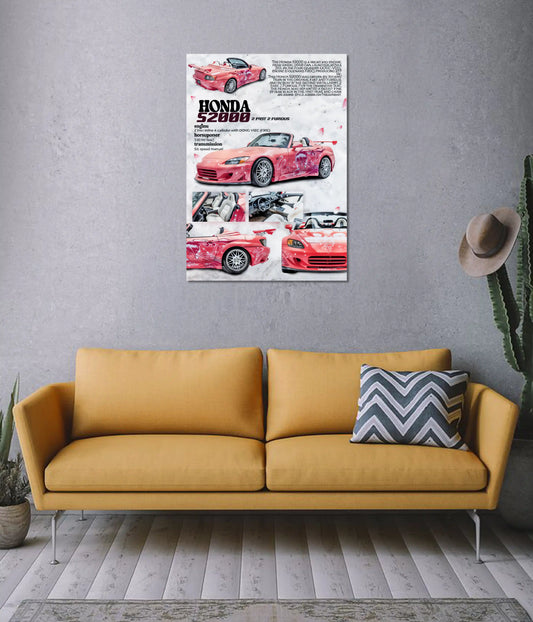 Honda S2000 – JDM Icon Fast & Furious Poster on Wall - Everanta