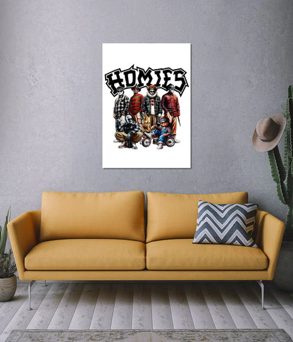 Horror Homies Street Style Poster on Wall - Everanta