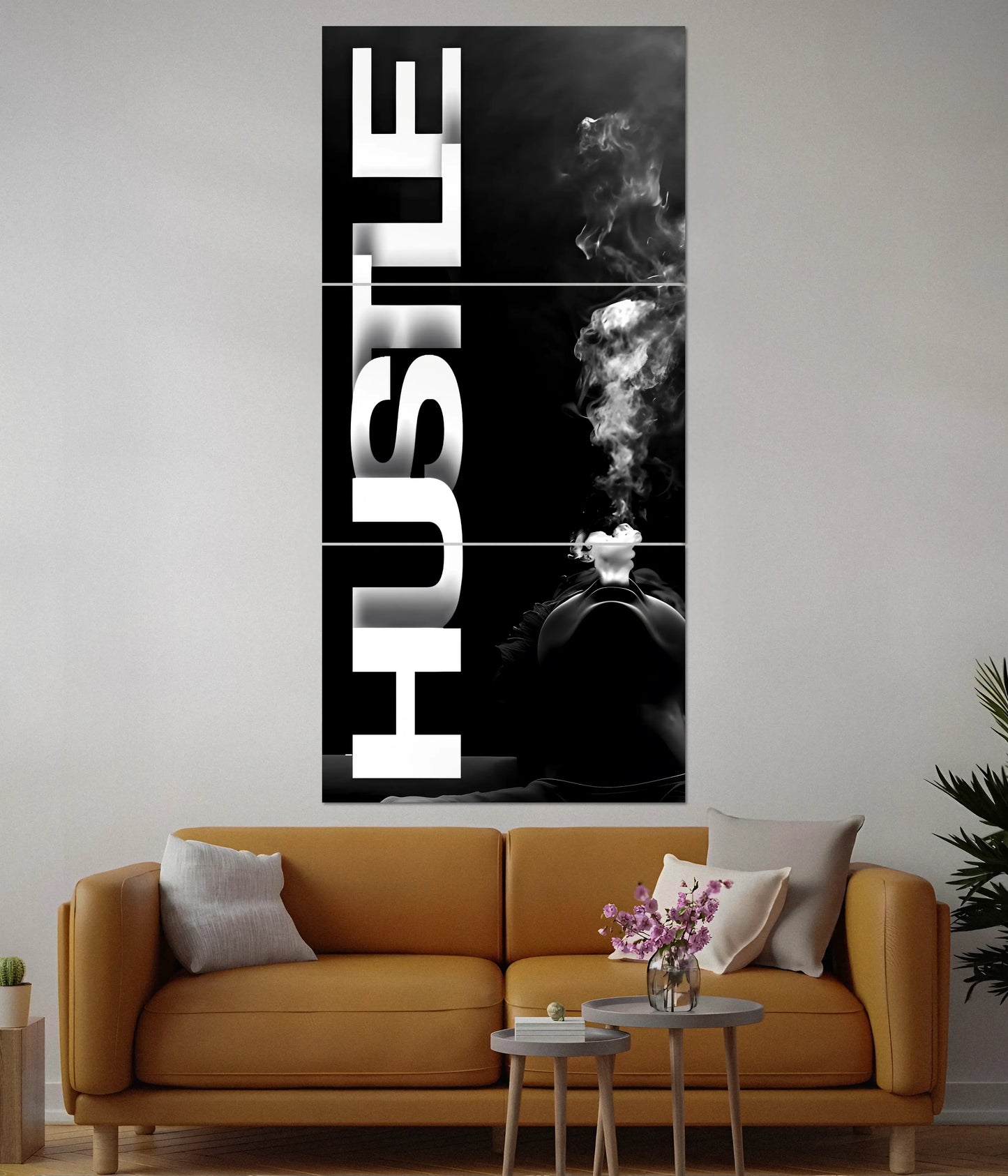 Hustle Split Wall Poster – Bold Motivation for Dreamers - Everanta