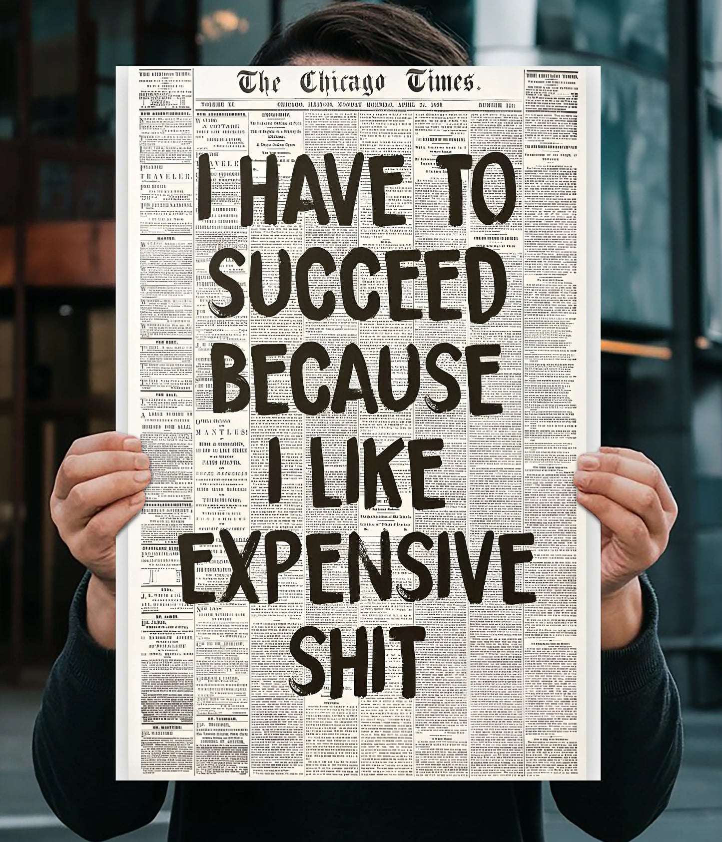 I Have to Succeed Because I Like Expensive Sh*t Wall Poster Main Image - Everanta