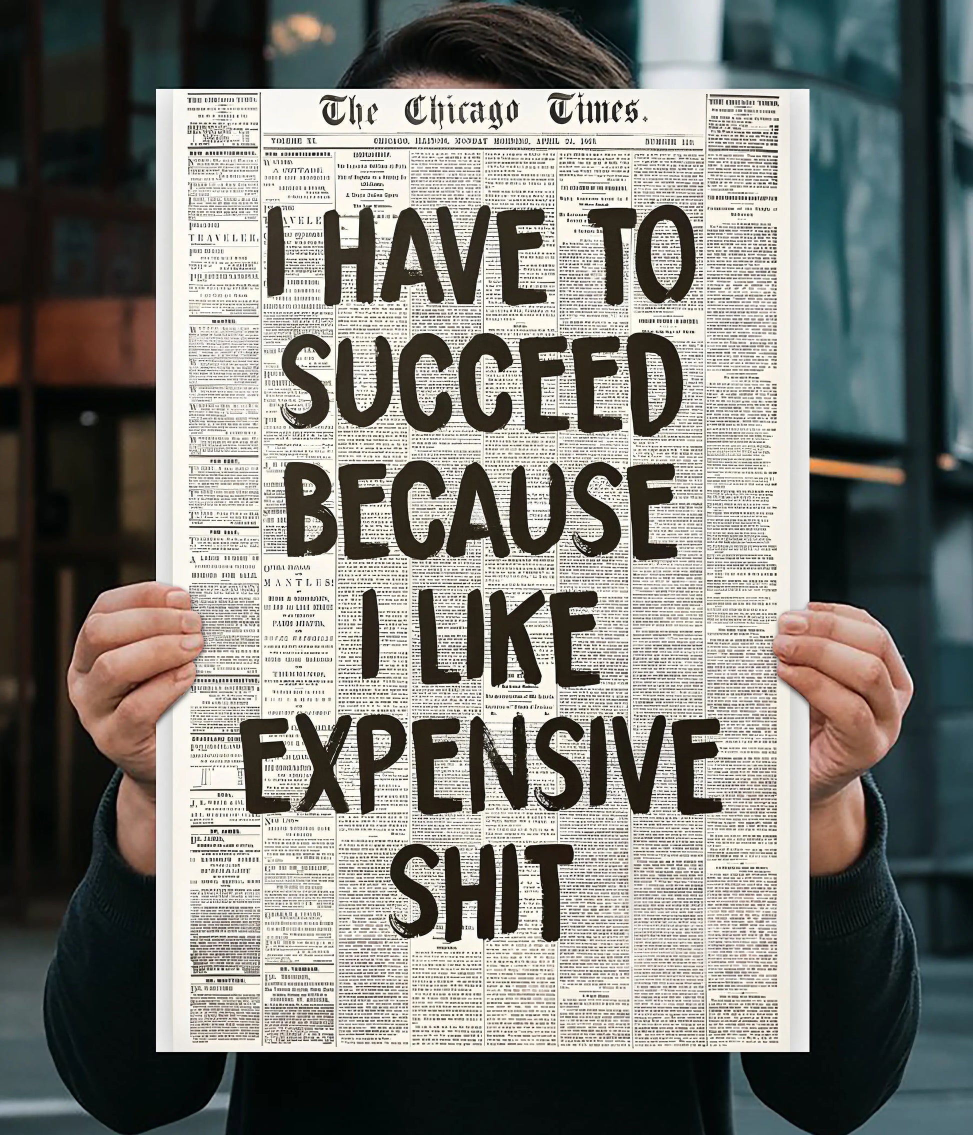 I Have to Succeed Because I Like Expensive Sh*t Wall Poster Main Image - Everanta