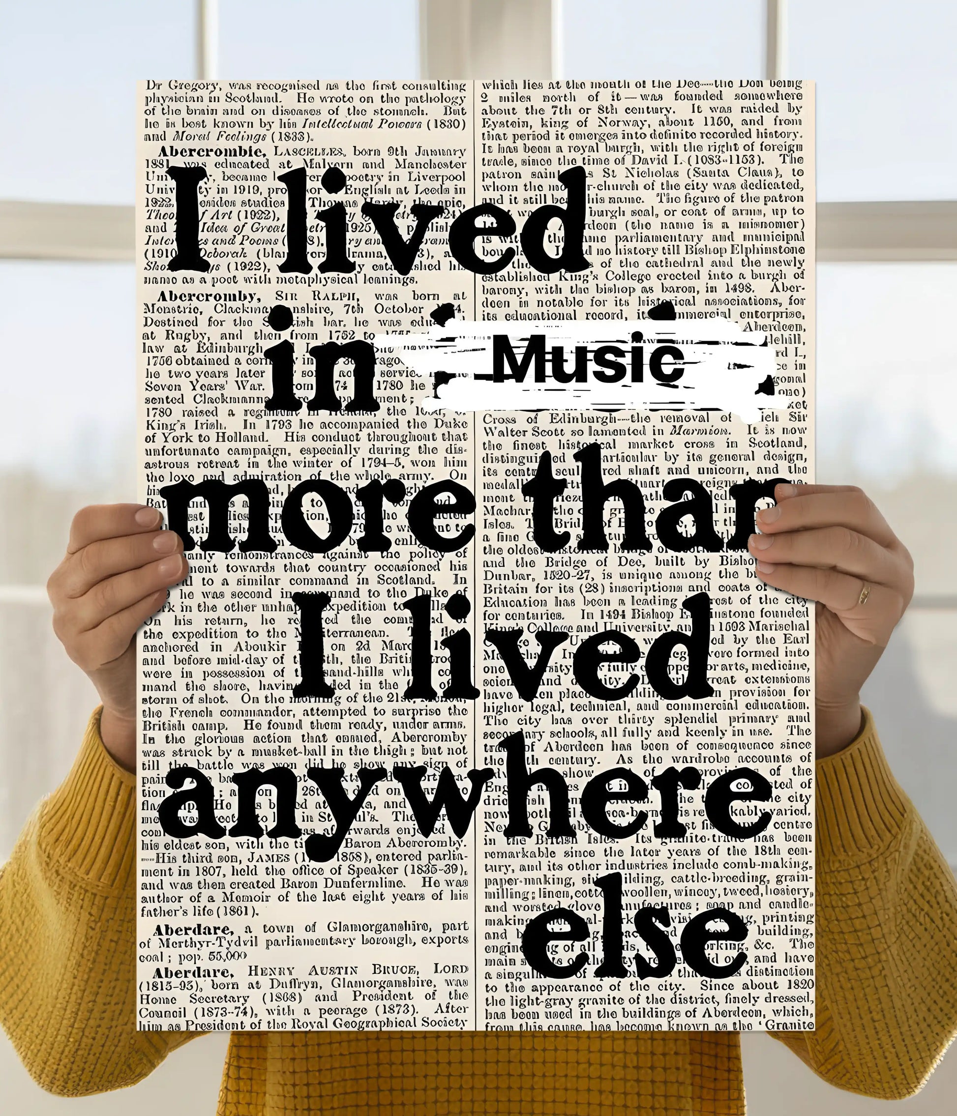 I Lived in Music Aesthetic Wall Poster Main Image - Everanta