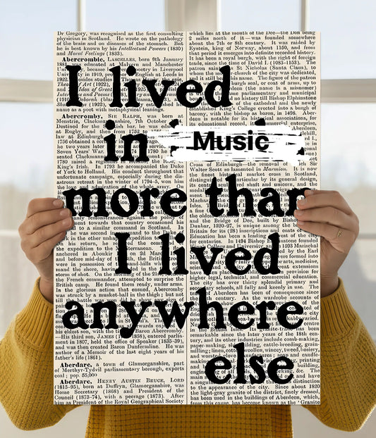 I Lived in Music Aesthetic Wall Poster Main Image - Everanta