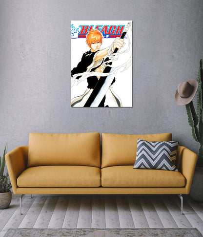 Ichigo Kurosaki Blade Stance Bleach Poster on Wall - Everanta