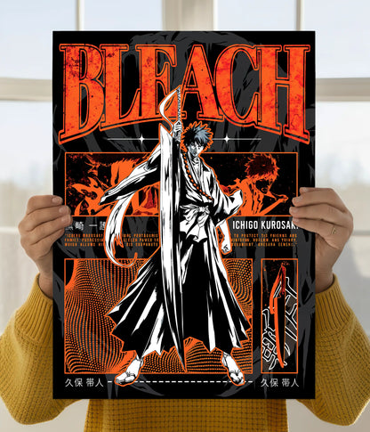 Ichigo Kurosaki Bleach Aesthetic Wall Poster Main Image - Everanta