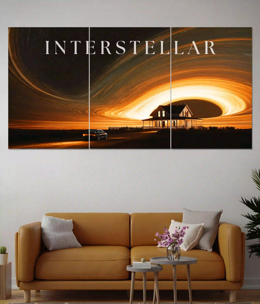 Interstellar Black Hole Split Poster - Everanta