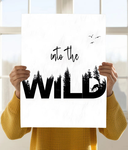 Into the Wild – Nature’s Freedom Wall Poster Holding Image - Everanta
