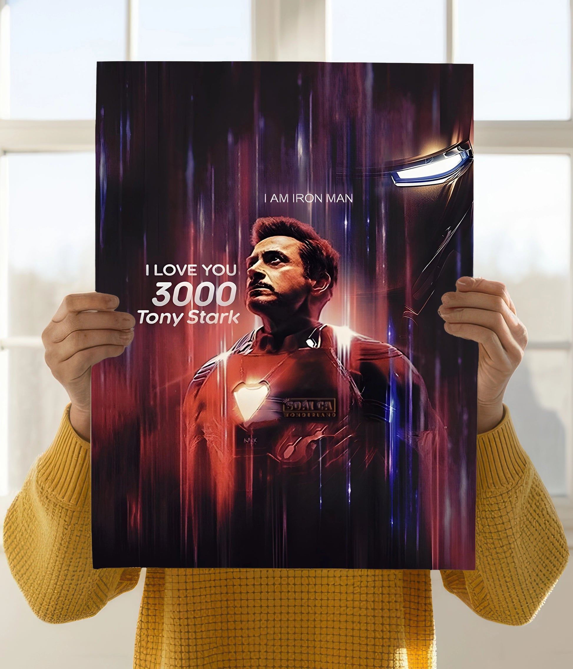 Iron Man "I Love You 3000" Tribute Poster Holding Image - Everanta