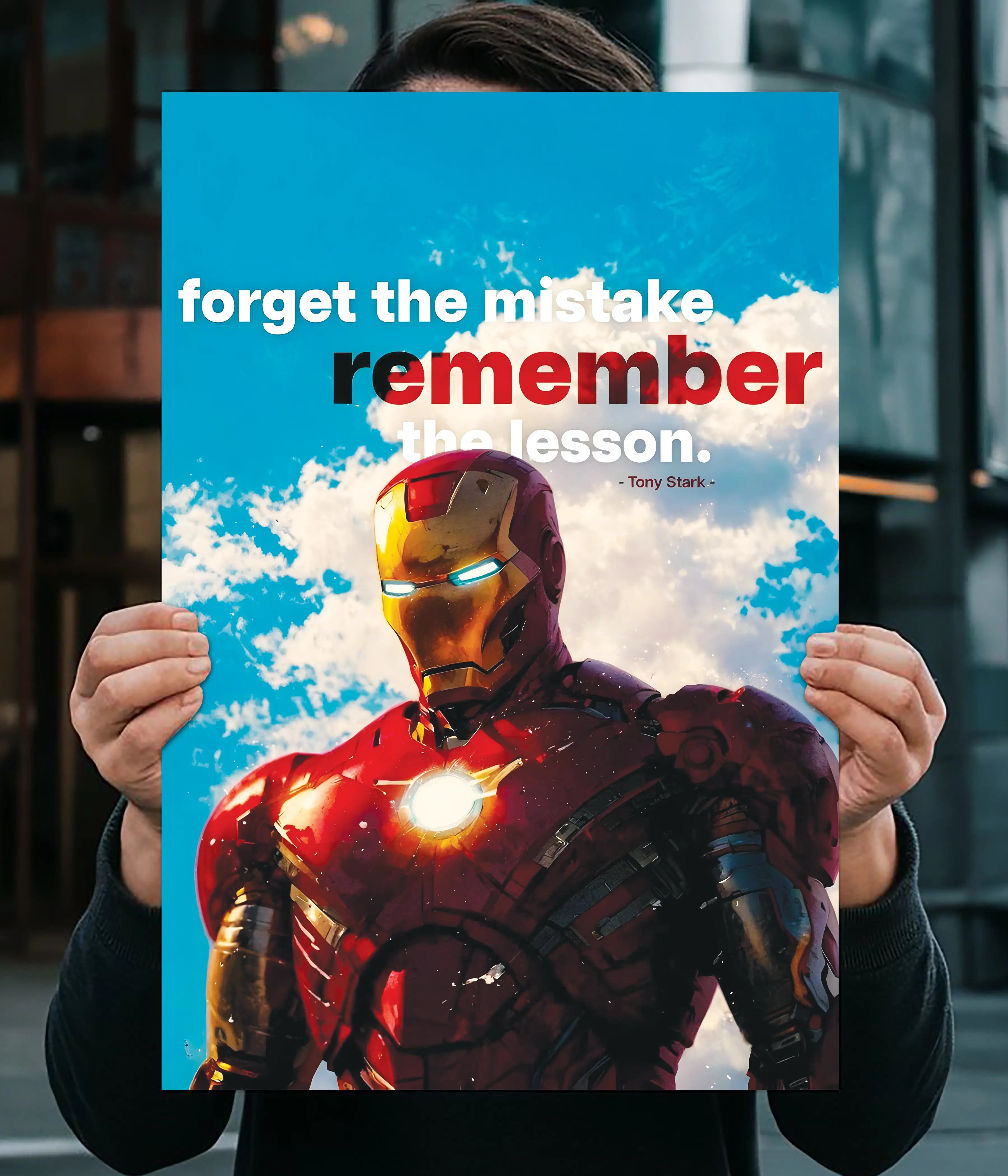 Iron Man “Remember the Lesson” Wall Poster | Everanta