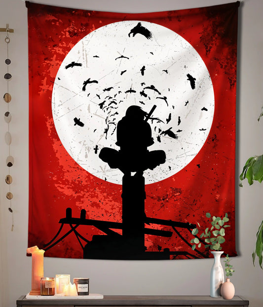 Itachi Silhouette Wall Tapestry Main Image - Everanta