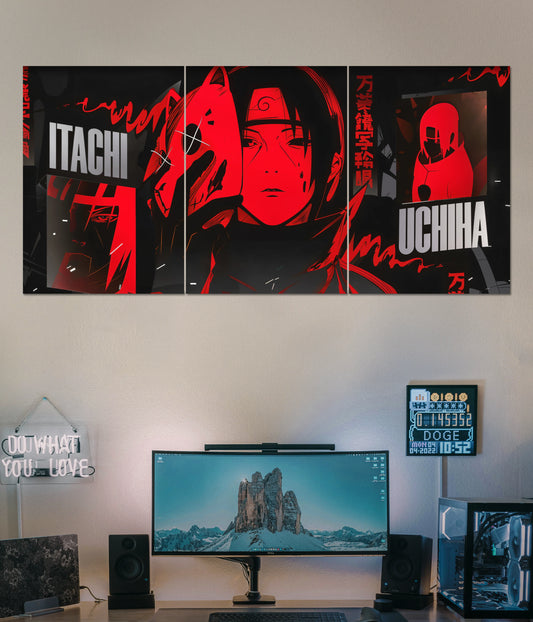Itachi Uchiha Red Aura Split Wall Poster Main Image - Everanta