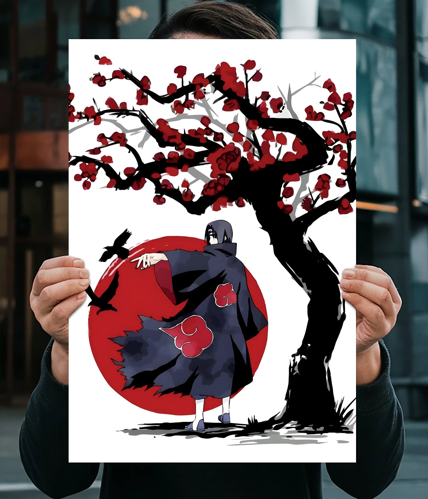 Itachi Uchiha Red Moon Wall Poster Main Image - Everanta