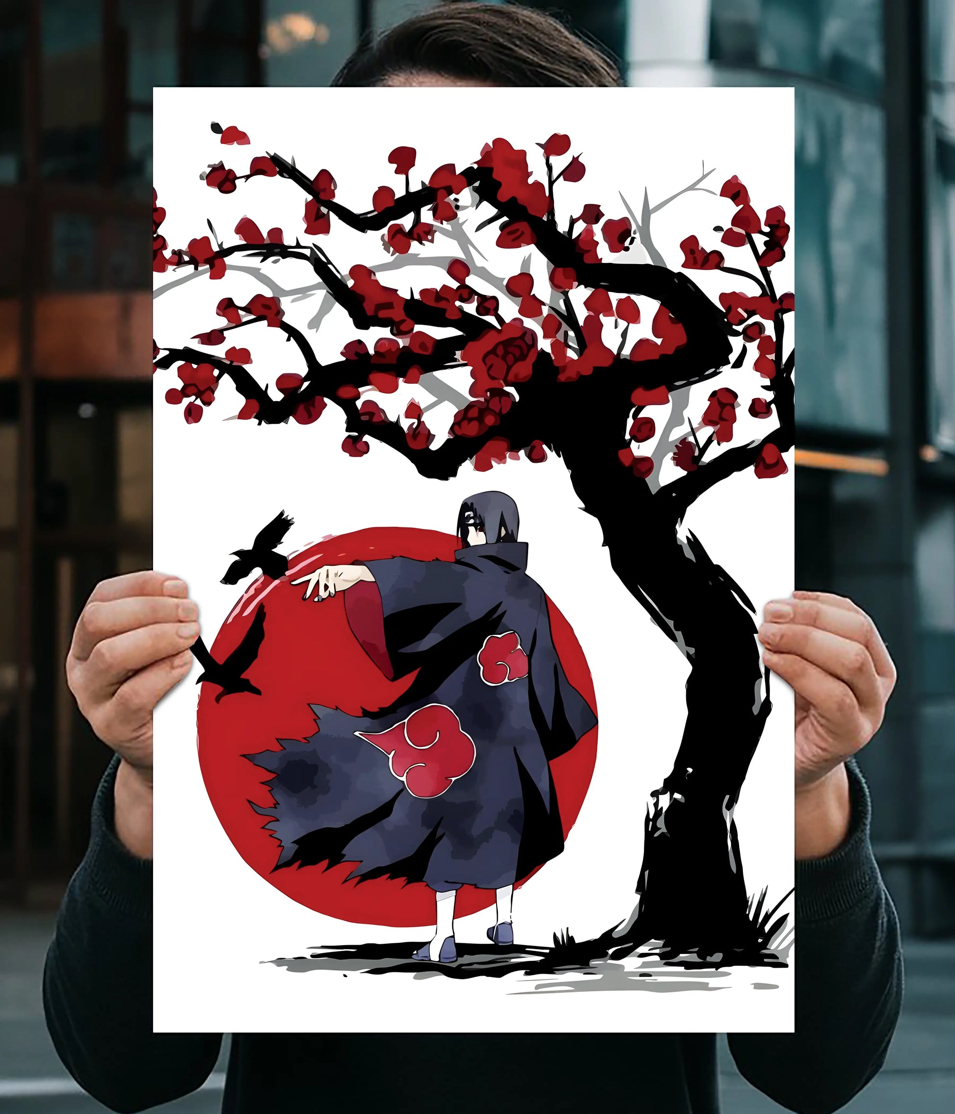 Itachi Uchiha Red Moon Wall Poster Main Image - Everanta