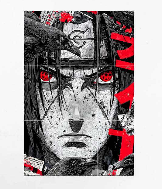 Itachi Uchiha Sharingan 9-Piece Split Poster - Everanta