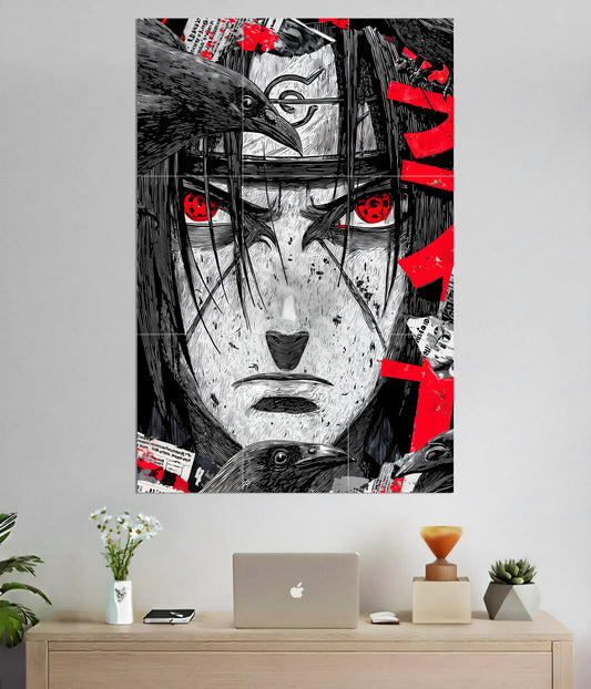 Itachi Uchiha Sharingan 9-Piece Split Poster Main Image - Everanta