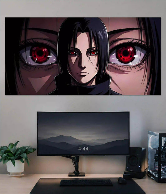 Itachi Uchiha Sharingan Naruto Split Poster Main Image - Everanta