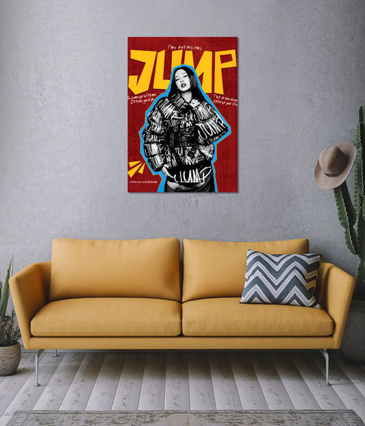 Jennie Kim JUMP Bold K-Pop Poster on Wall - Everanta