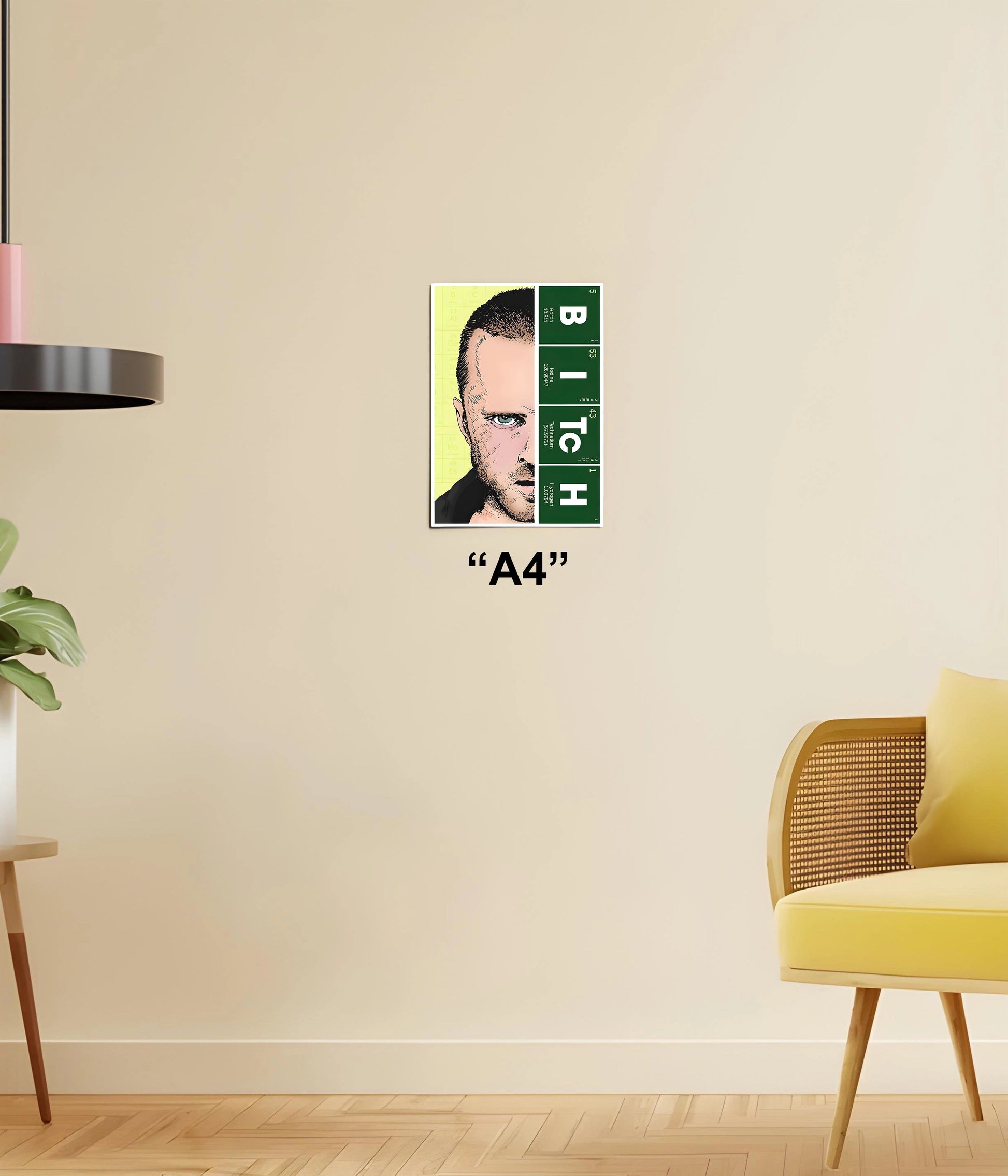 Jesse Pinkman 'BITcH' From Breaking Bad Poster A4 Size - Everanta