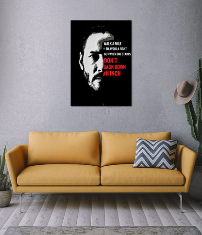 John Wick Don’t Back Down Motivational Poster on Wall - Everanta