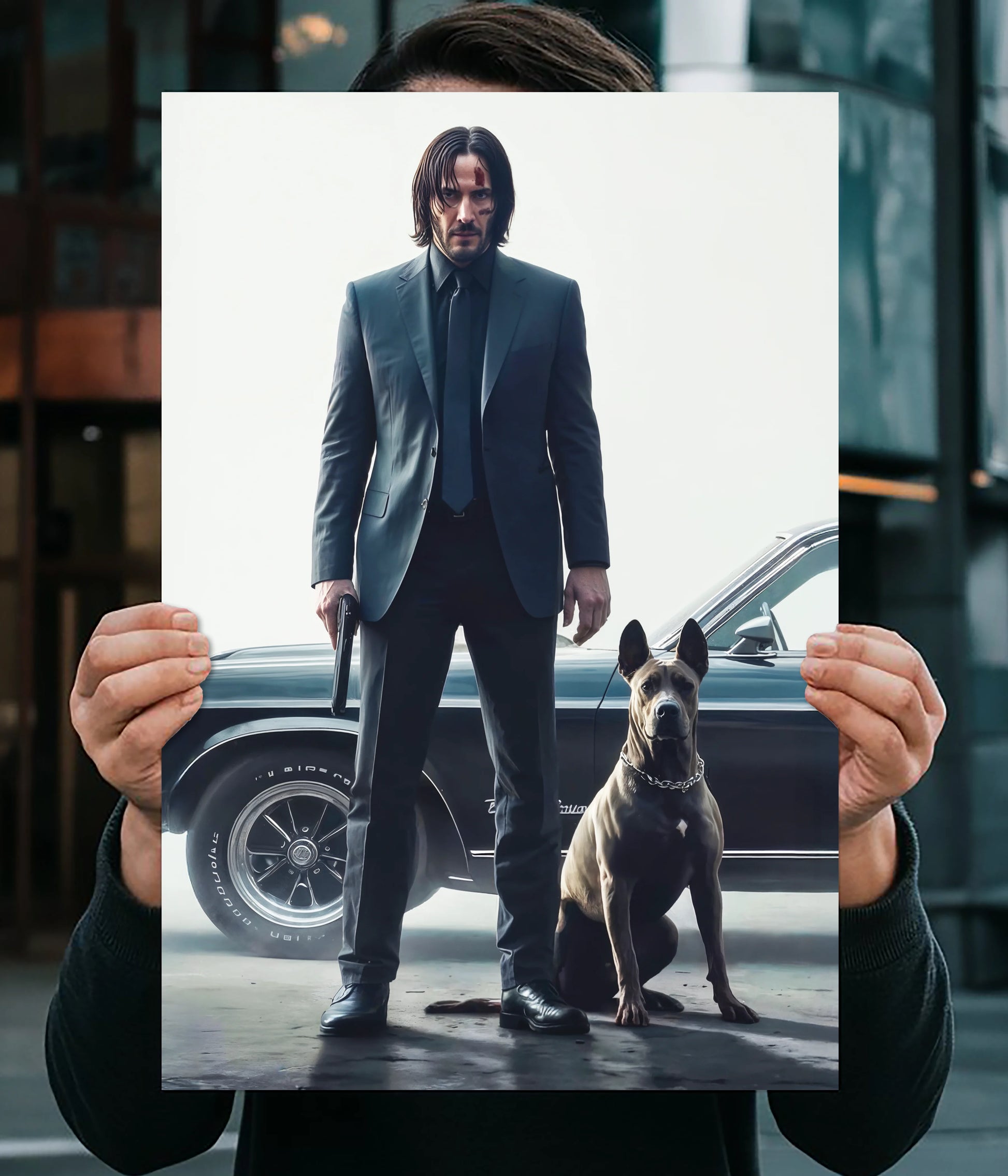 John Wick with Dog – Action Movie Wall Poster Main Image - Everanta