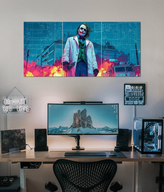 Joker Chaos Split Wall Poster - Everanta