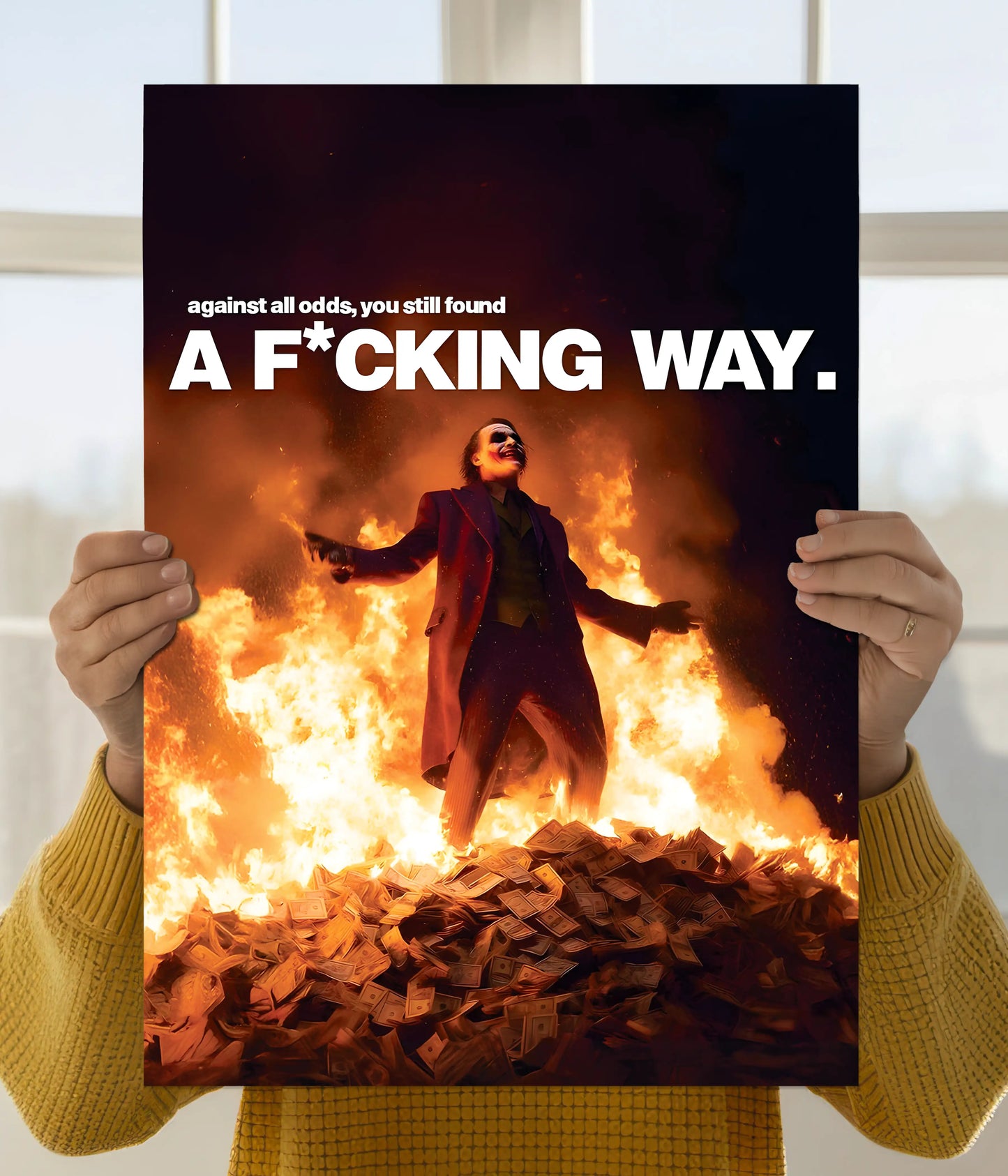 Joker Fire Chaos Wall Poster Main Image - Everanta