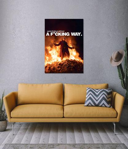 Joker Fire Chaos Wall Poster on Wall - Everanta