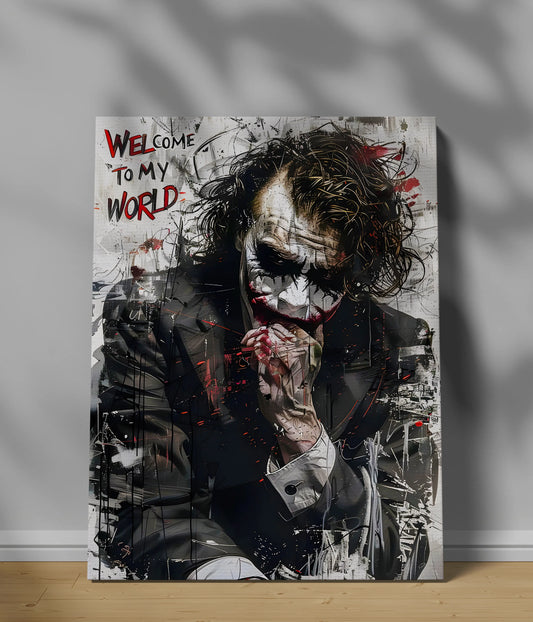Joker “Welcome to My World” Canvas Print Main Image - Everanta
