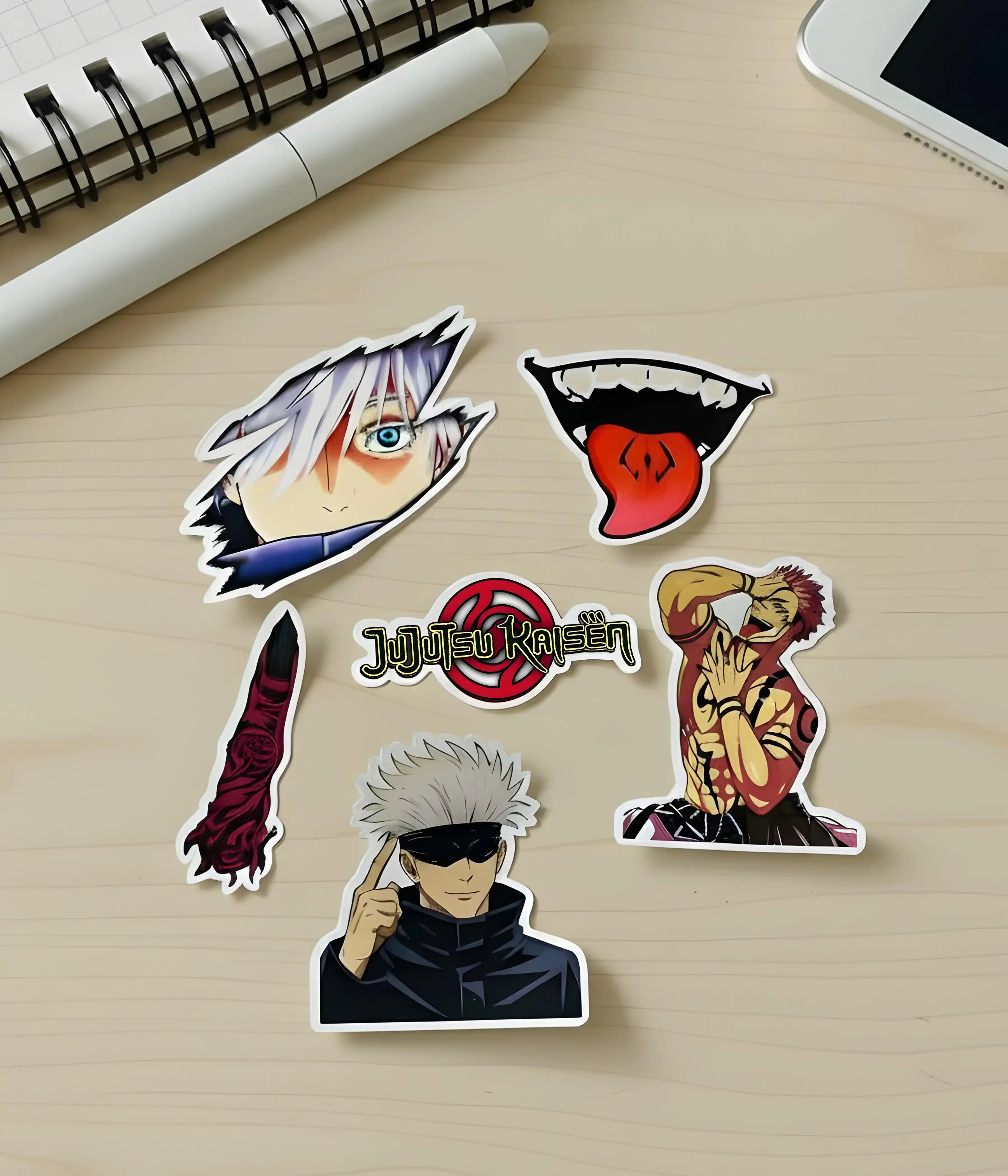 Jujutsu Kaisen Anime Sticker Pack (Set of 6) | Everanta