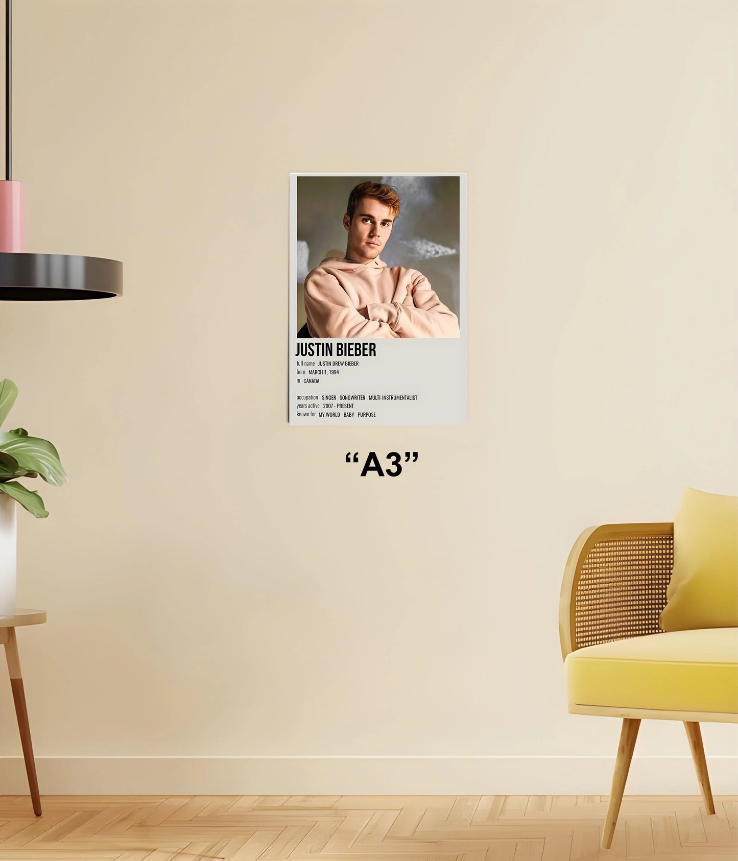 Justin Bieber – Icon in Focus Wall Poster A3 Size - Everanta