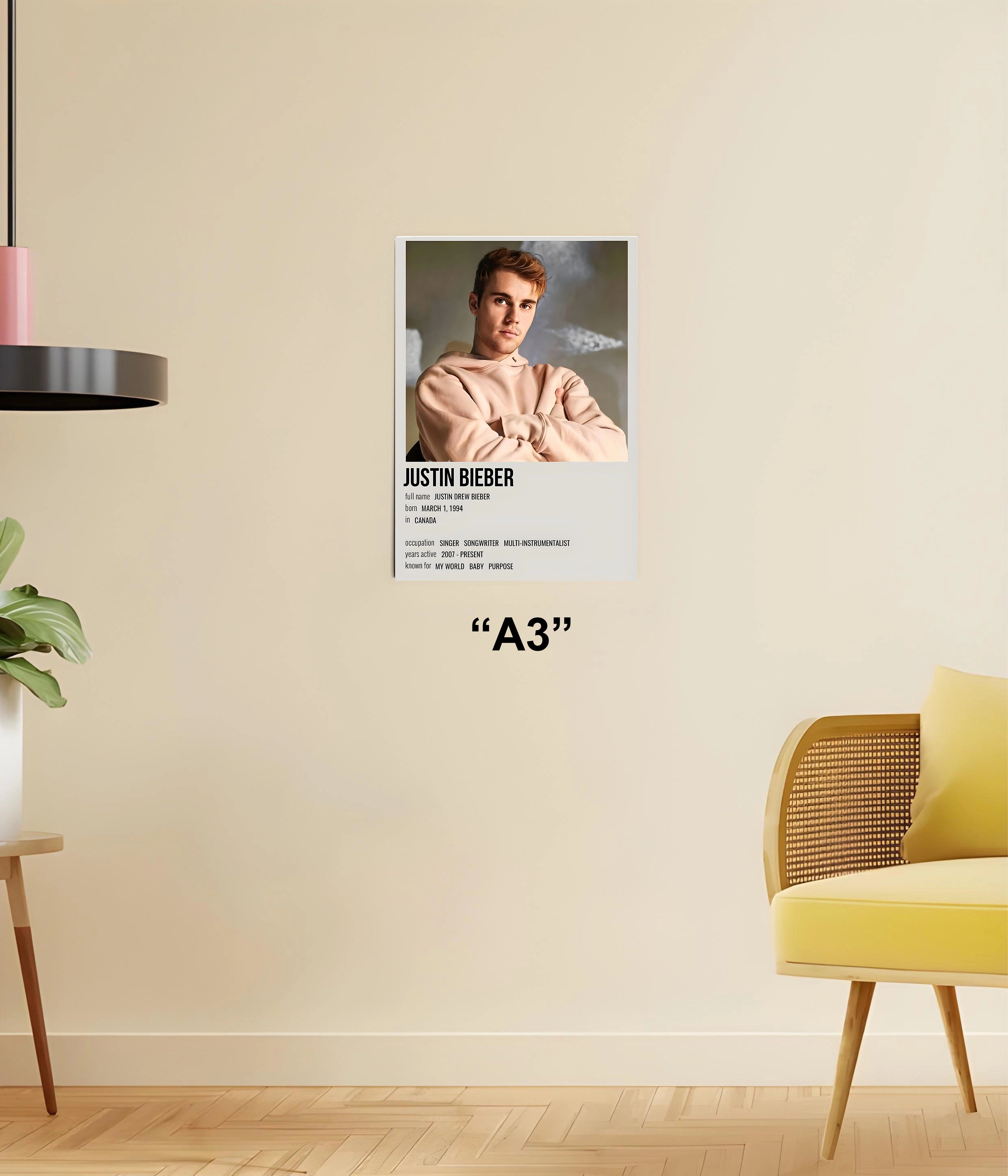 Justin Bieber – Icon in Focus Wall Poster A3 Size - Everanta