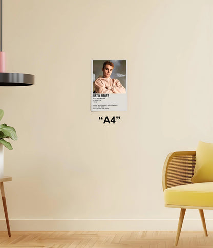 Justin Bieber – Icon in Focus Wall Poster A4 Size - Everanta