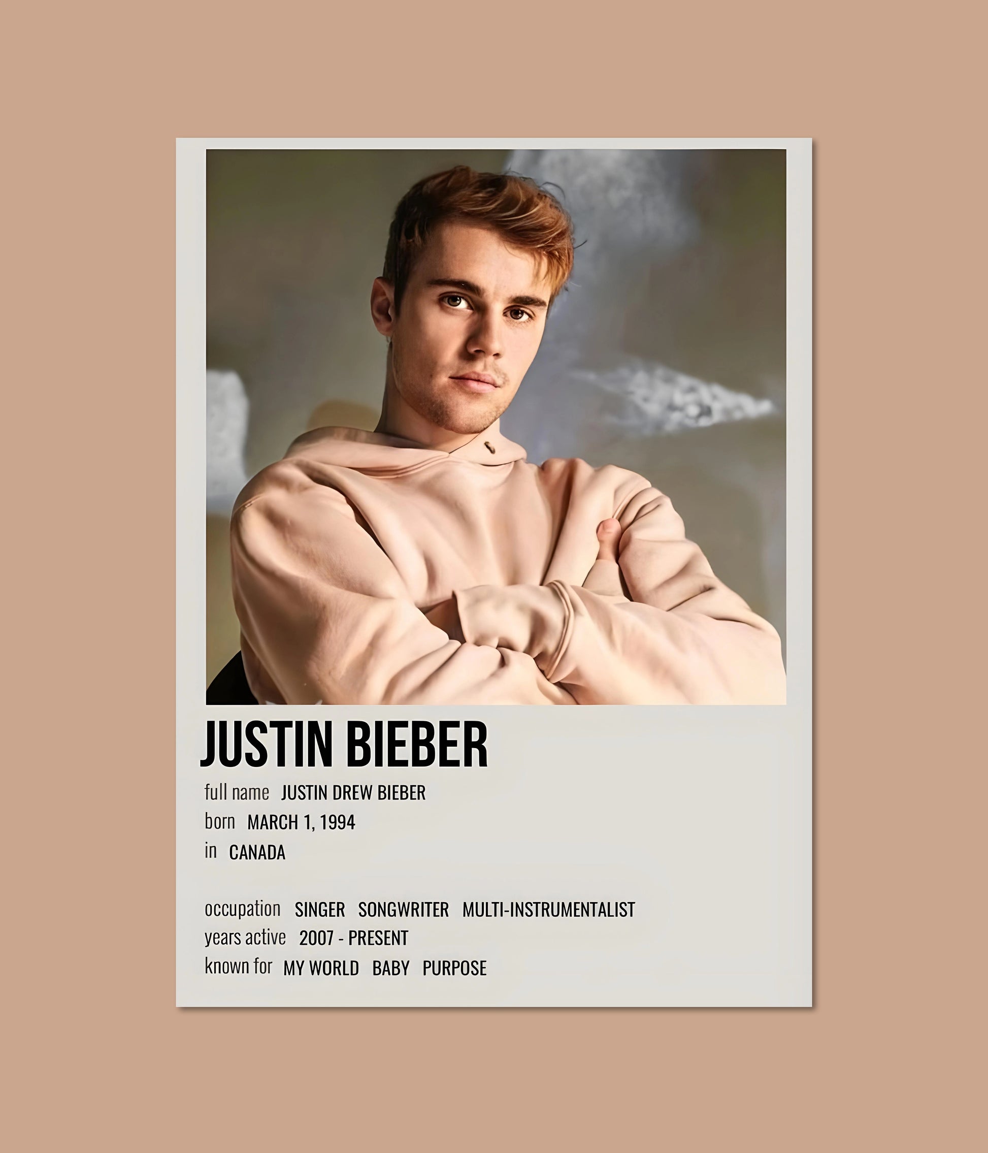 Justin Bieber – Icon in Focus Wall Poster Main Image - Everanta