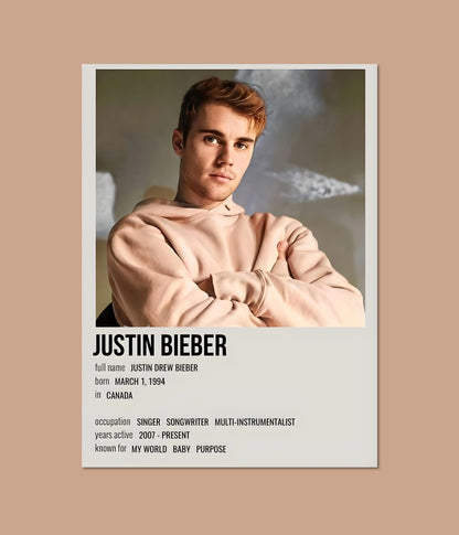 Justin Bieber – Icon in Focus Wall Poster Main Image - Everanta