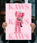 KAWS Companion Love – Pink Aesthetic Poster