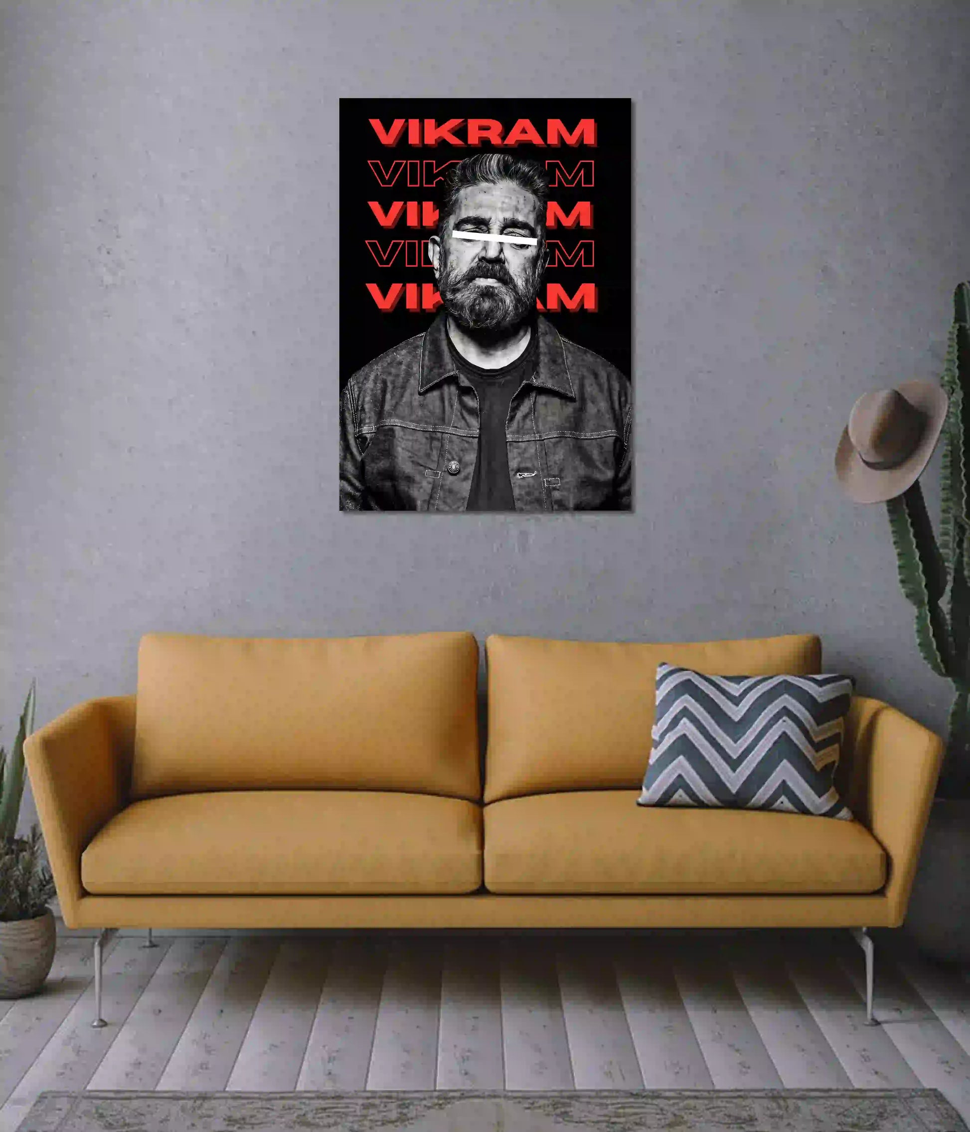 Kamal Haasan Vikram Movie Poster on Wall - Everanta