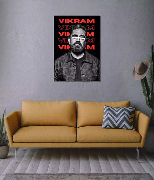 Kamal Haasan Vikram Movie Poster on Wall - Everanta