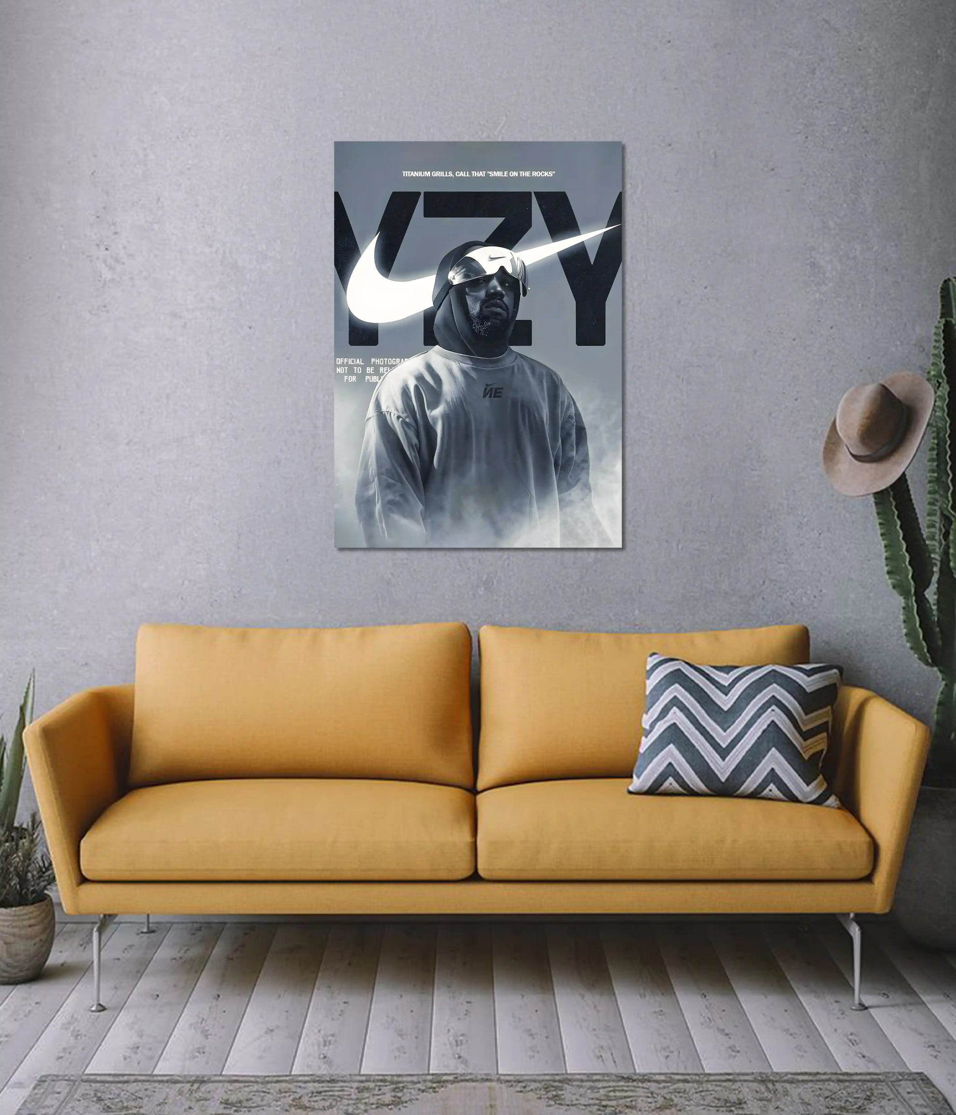 Kanye West YZY Aura Wall Poster on Wall - Everanta