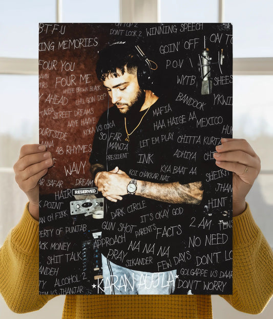 Karan Aujla All Songs Collage Studio Poster Main Image - Everanta
