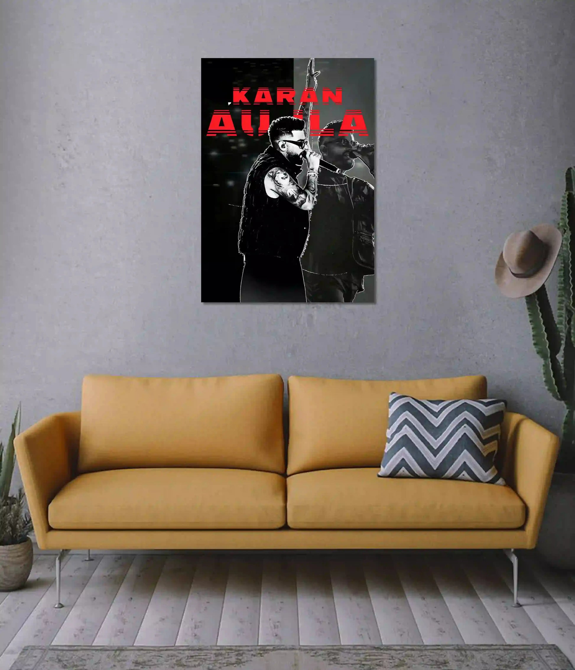 Karan Aujla Live Performance Wall Poster on Wall - Everanta