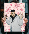 Karan Aujla Pink Aesthetic Wall Poster