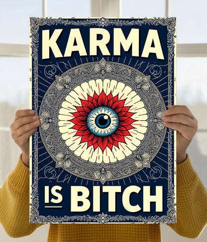 Karma Mandala Aesthetic Wall Poster Main Image - Everanta