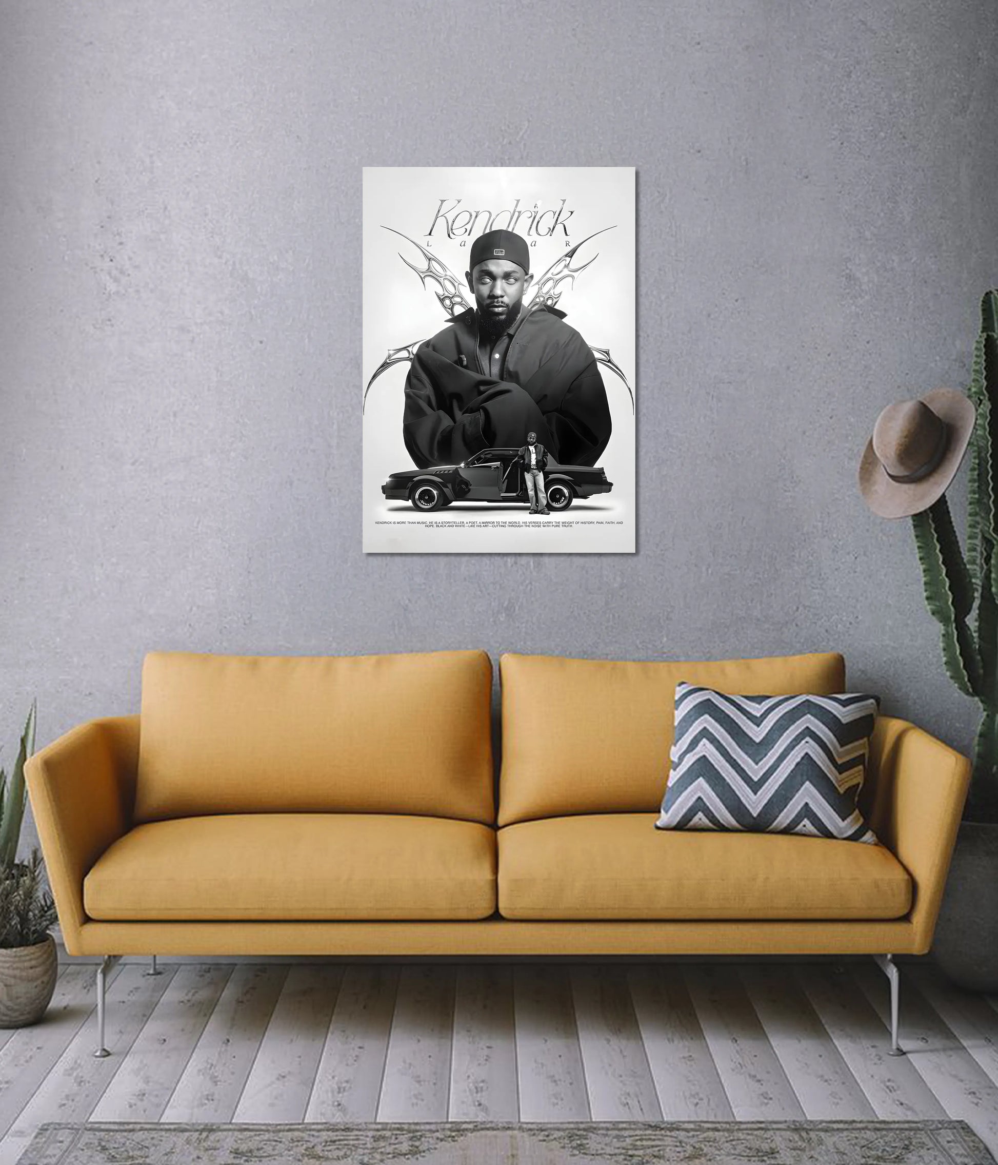 Kendrick Lamar – Black & White Aesthetic Wall Poster - Everanta