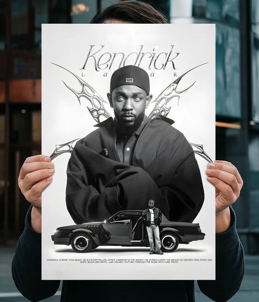 Kendrick Lamar – Black & White Aesthetic Wall Poster Main Image - Everanta
